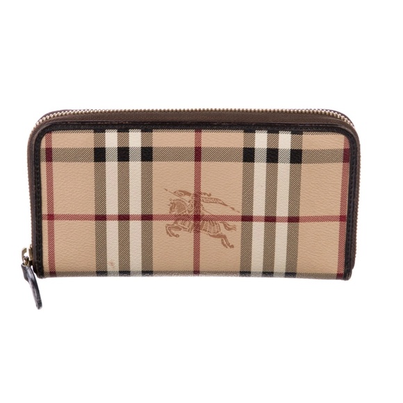 Burberry Haymarket Check Pattern Printed Continental Wallet - Picture 1 of 6